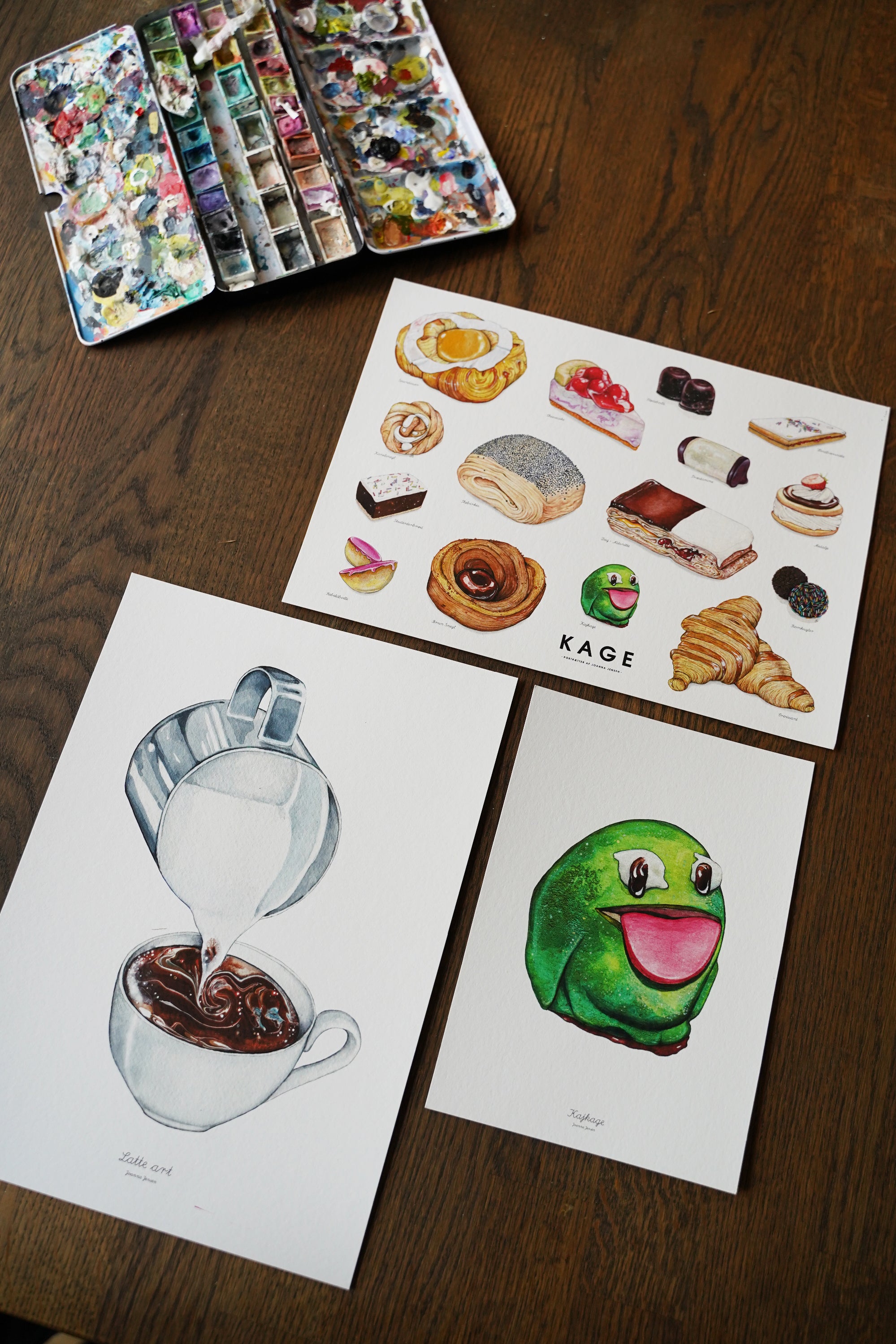 PAKKE 15 - KAGE & Kaffe (75% rabat) – Joanna Jensen Illustration