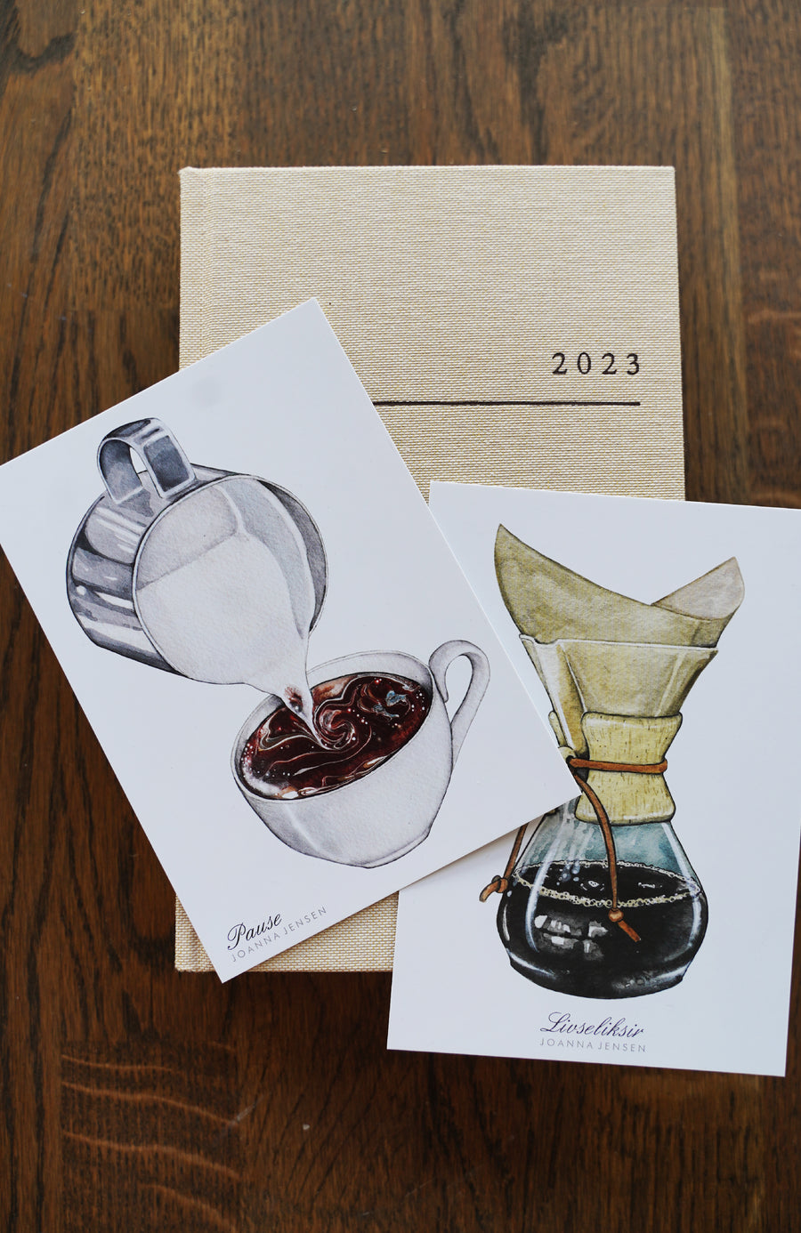 2x Kaffe postkort