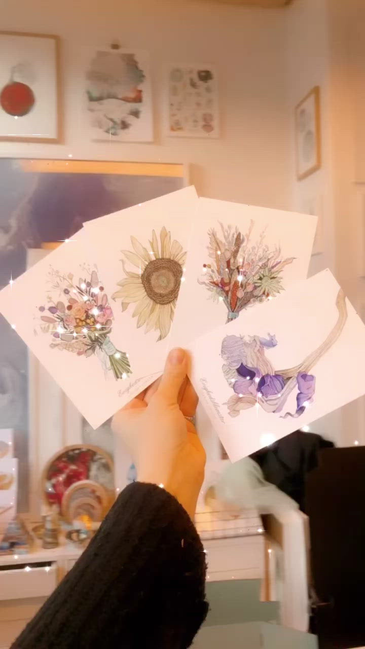 Blomster Postkort